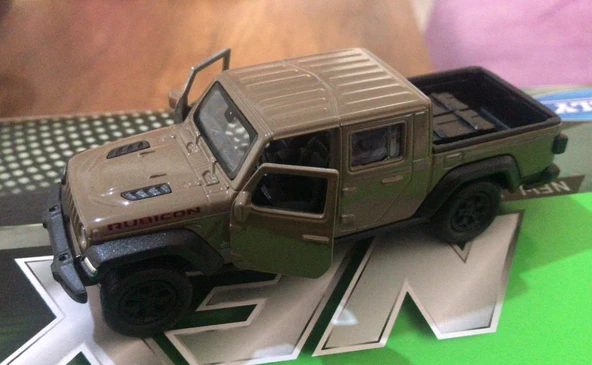 Oyuncak Metal Model Jeep 1 / 36 Çek Bırak Yeşil Rubicon Gladiatör - 5