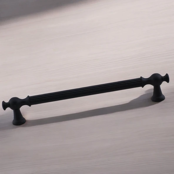 Kudret (192 mm - 19.2 cm) Mat Siyah Metal Mobilya Mutfak Çekmece Dolap Dolabı Kulbu Kulpu Kulpları - 4