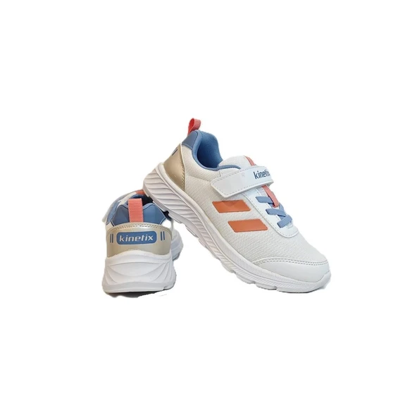 Kinetix Korper Beyaz- Pudra Cırtlı Kız Çocuk Spor Ayakkabı - Resim 2