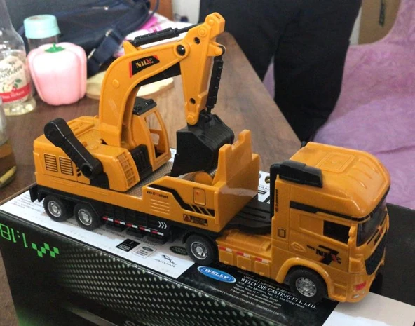 Oyuncak Koleksiyon İş makinaları Kamyon Ekskavatör 25 cm - 2
