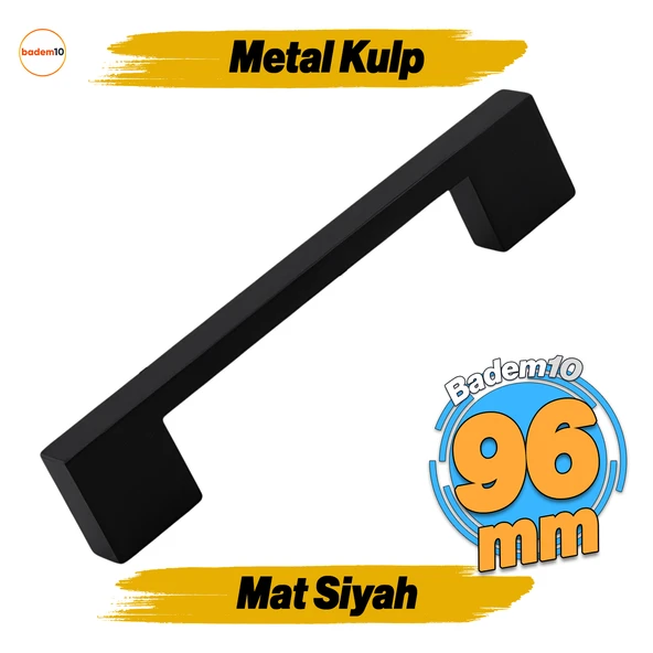 Dar Köprü Kulp 96 mm Siyah Metal Mutfak Mobilya Çekmece Mutfak Dolap Dolabı Kulp Kapak Kulbu 9.6 cm