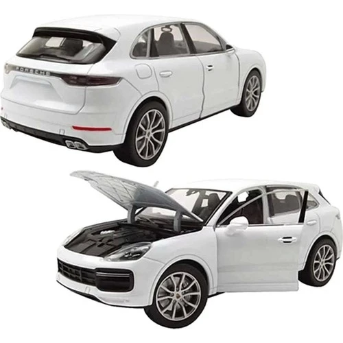 Welly Porsche Cayenne Turbo 1:24 Beyaz Model Araba - Resim 2
