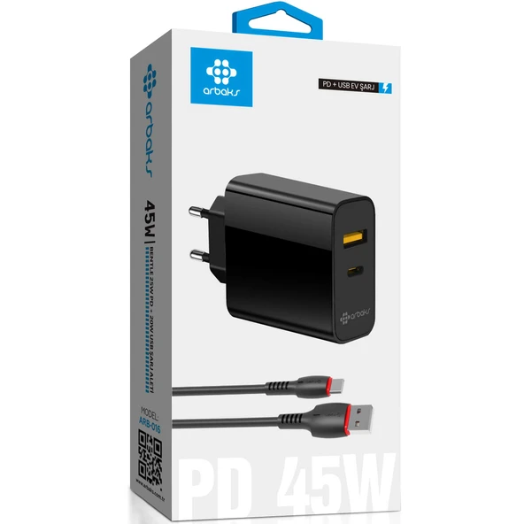 PD 45W PD + QC USB BENTLE TYPE-C SET ARB-016