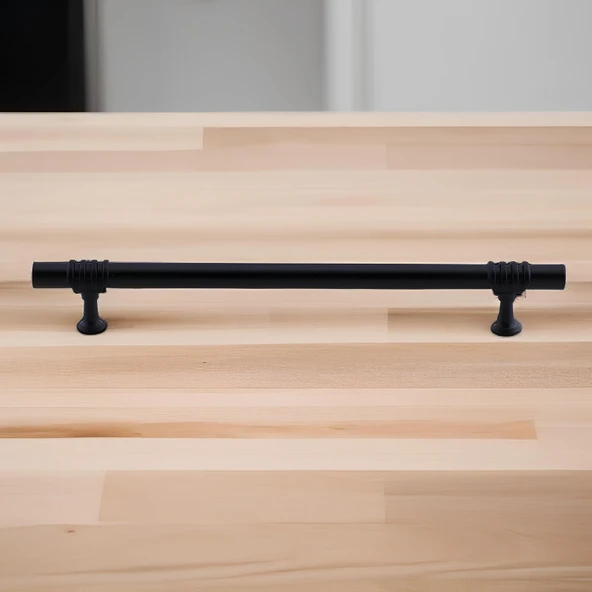 Eylül (224 mm - 22.4 cm) Siyah Metal Mobilya Mutfak Çekmece Dolap Dolabı Kapak Kulbu Kulpu Kulpları - 5