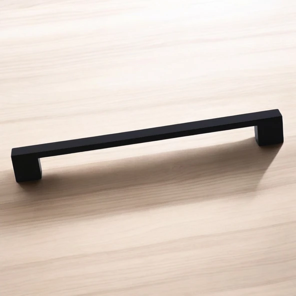 Orta Köprü (128 mm - 12.8 cm) Siyah Metal Mobilya Mutfak Çekmece Dolap Dolabı Kulbu Kulpu Kulpları - Resim 3