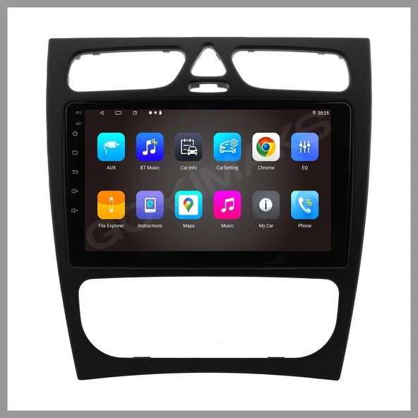 MERCEDES W203 CLK SİYAH 2002-2006 UYUMLU 2 GB RAM 32 GB HAFIZA ANDROID MULTIMEDIA TEYP - Resim 3