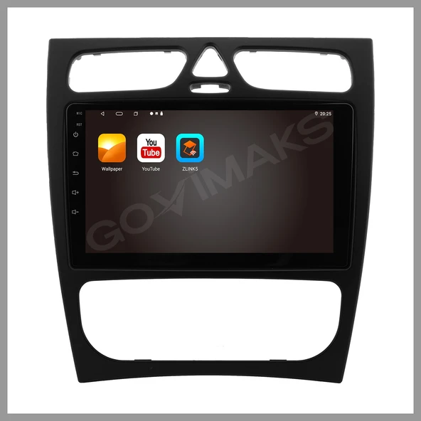 GOVİMAKS MERCEDES W203 CLK SİYAH 2002-2006 UYUMLU 8 GB RAM 128 GB HAFIZA ANDROID MULTIMEDIA TEYP - Resim 6