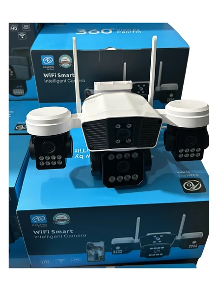 O-Kam 8080 Dual Lens WiFi Kamera Uzaktan İzleme Gece Görüş Sesli Görüşme - Resim 2