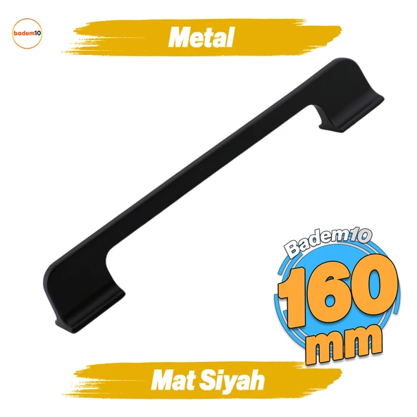 Afra Metal Mat Siyah Kulp 160 mm 16 cm Mobilya Çekmece Mutfak Dolabı Dolap Kapak Kulplar Kulb Kulpu