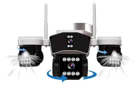 O-Kam 8080 Dual Lens WiFi Kamera Uzaktan İzleme Gece Görüş Sesli Görüşme - Resim 5