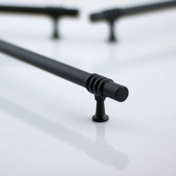 Eylül (192 mm - 19.2 cm) Siyah Metal Mobilya Mutfak Çekmece Dolap Dolabı Kapak Kulbu Kulpu Kulpları - Resim 4