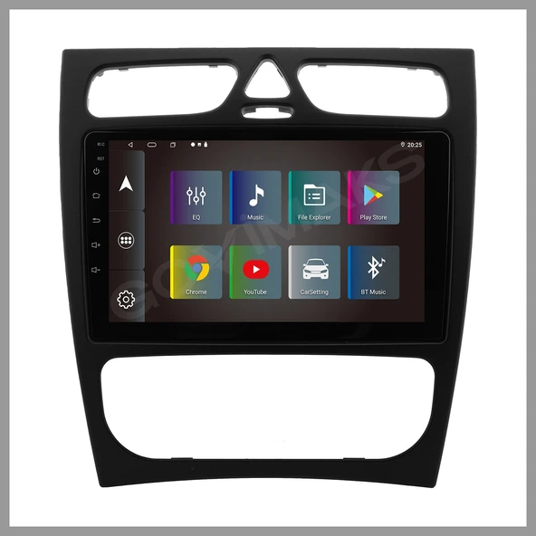 MERCEDES W203 CLK SİYAH 2002-2006 UYUMLU 4 GB RAM 64 GB HAFIZA ANDROID MULTIMEDIA TEYP - Resim 2