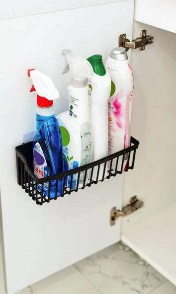 Yapışkanlı Plastik Banyo Rafı İkili Banyo Düzenleyici Duş Rafı Organizer Şampuanlık - 7