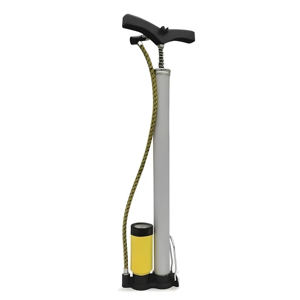 Metal El Tipi Göstergeli Bisiklet Pompası Gri Ayak Tutamaklı Top Teker Şambrel  Şişirme 160 Psı - Resim 2