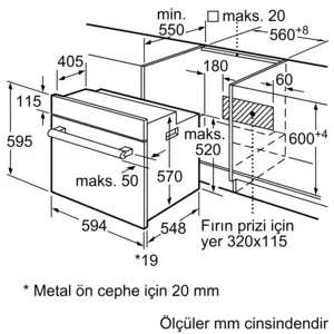 Bosch HBF512BB1T Siyah Ankastre Fırın - 5