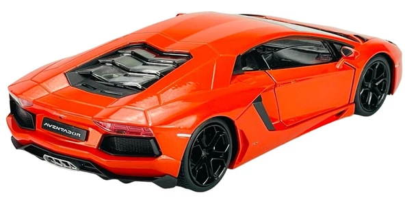 Welly Koleksiyon 1 / 18  Lamborghini Aventador Coupe  Orange Model Metal Araba - 4