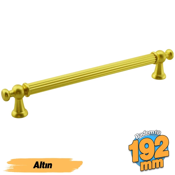 Selçuklu (192 mm - 19.2 cm) Gold Metal Mobilya Mutfak Çekmece Dolap Dolabı Kulbu Kulpu Kulpları