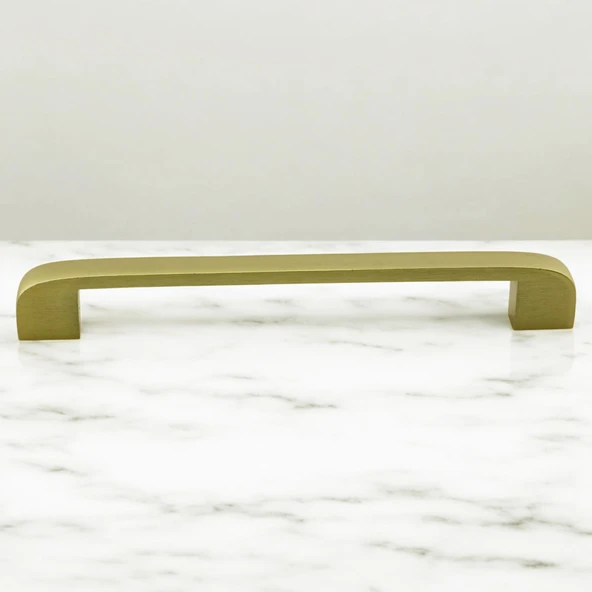 Zehra (96 mm - 9.6 cm) Mat Gold Metal Mobilya Mutfak Çekmece Dolap Dolabı Kapak Kulbu Kulpu Kulpları - 3
