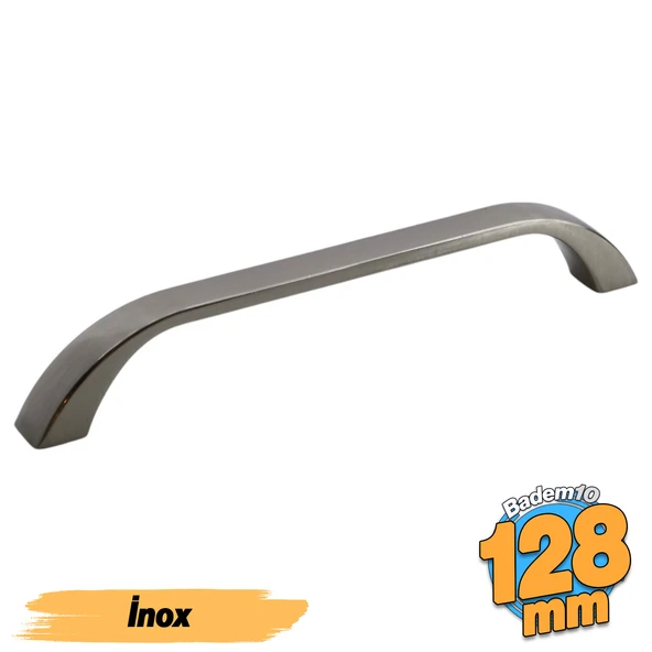 Göksu (128 mm - 12.8 cm) İnox Metal Mobilya Mutfak Çekmece Dolap Dolabı Kapak Kulbu Kulpu Kulpları