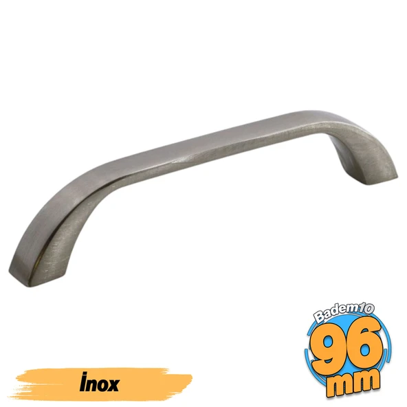 Göksu (96 mm - 9.6 cm) İnox Metal Mobilya Mutfak Çekmece Dolap Dolabı Kapak Kulbu Kulpu Kulpları