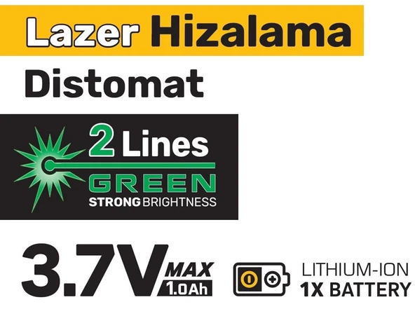 SGS5427 Lazer Hizalama Distomat 2 Lines Green - Otomatik ve Manuel Tesviye Modu - 3