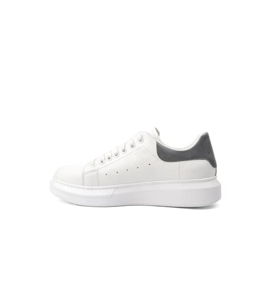 Alexander Premium Beyaz-Gri Hakiki Deri Sneaker