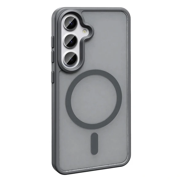 Galaxy S25 Plus Kılıf Magsafe Şarj Özellikli Mat Arka Yüzey Redclick Sio Kapak - Resim 4