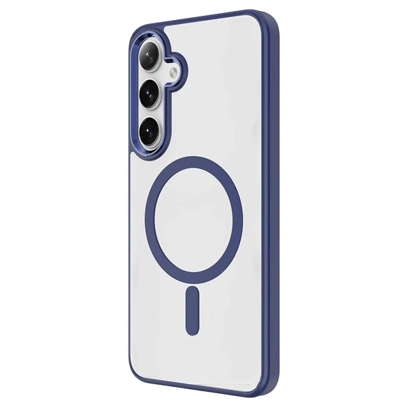 Galaxy S25 Kılıf Magsafe Şarj Özellikli Redclick Krom Magsafe Silikon Kapak - Resim 4