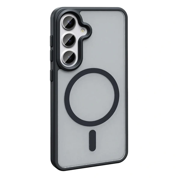 Galaxy S25 Kılıf Magsafe Şarj Özellikli Mat Arka Yüzey Redclick Sio Kapak - Resim 4