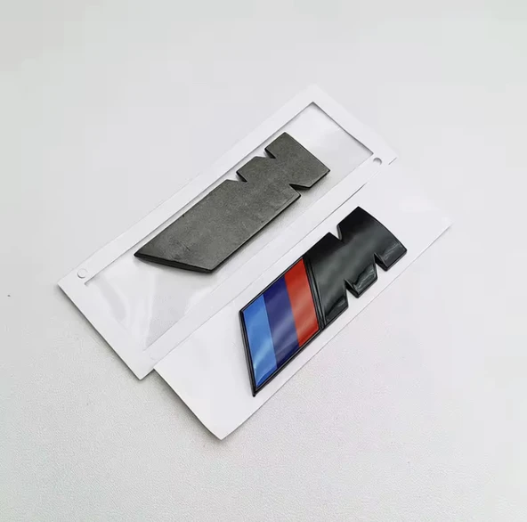 BMW YAN ÇAMURLUK VE BAGAJ ABS MALZEME M LOGO ROZET AMBLEM (4,5 MM - 1,5 MM SİYAH) - 2