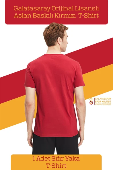 Galatasaray Orijinal Lisanslı Aslan Baskılı T-Shirt Metin Oktay Baskılı Hediyelik Ahşap Kutulu - 3