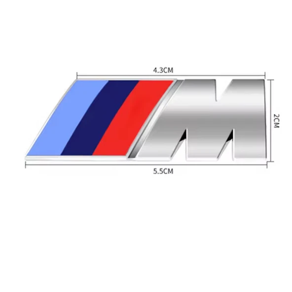 BMW YAN ÇAMURLUK VE BAGAJ ABS MALZEME M LOGO ROZET AMBLEM (5,5 CM - 2 CM GÜMÜŞ) ürün görseli