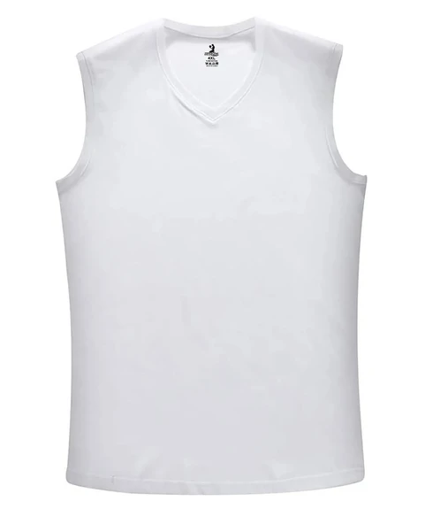 1 Adet Erkek Büyük Beden 105 Kilo - 165 Kilo Arası İçin Uygun Redzone V Yaka Sıfır Kol Fanila Atlet - 2