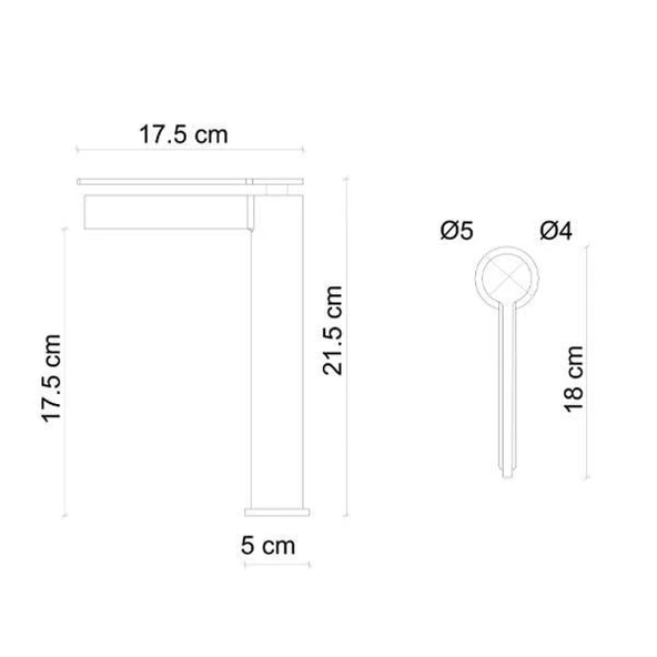 FONTANA YÜKSEK LAVABO BATARYASI (FIRÇALANMIŞ ALTIN) FJ-6022 - 3