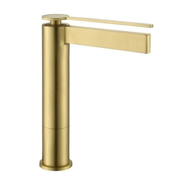 FONTANA YÜKSEK LAVABO BATARYASI (FIRÇALANMIŞ ALTIN) FJ-6022