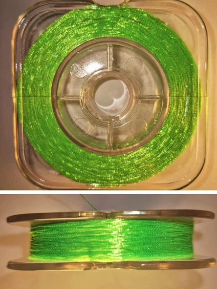 Eagenset Hazır Çapari Kombini Boru Sim Ultraviyole Uv Neon Sedef Fıstık Yeşili Makara - Resim 2