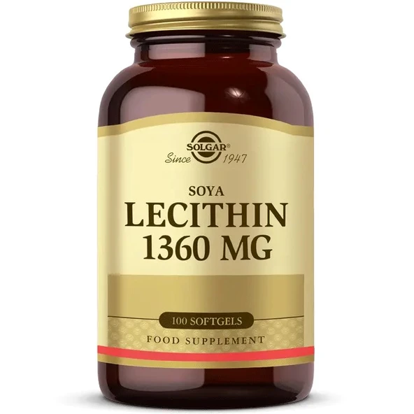 Solgar Lecithin 1360 Mg 100 Kapsül