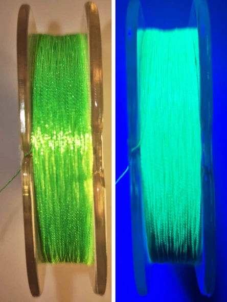 Eagenset Hazır Çapari Kombini Boru Sim Ultraviyole Uv Neon Sedef Fıstık Yeşili Makara - Resim 4