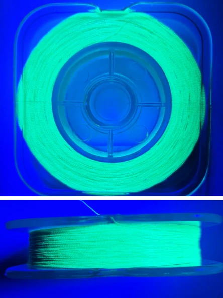 Eagenset Hazır Çapari Kombini Boru Sim Ultraviyole Uv Neon Sedef Fıstık Yeşili Makara - Resim 3