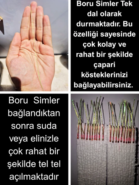 Eagenset Hazır Çapari Kombini Boru Sim Ultraviyole Uv Neon Sedef Fıstık Yeşili Makara - Resim 5