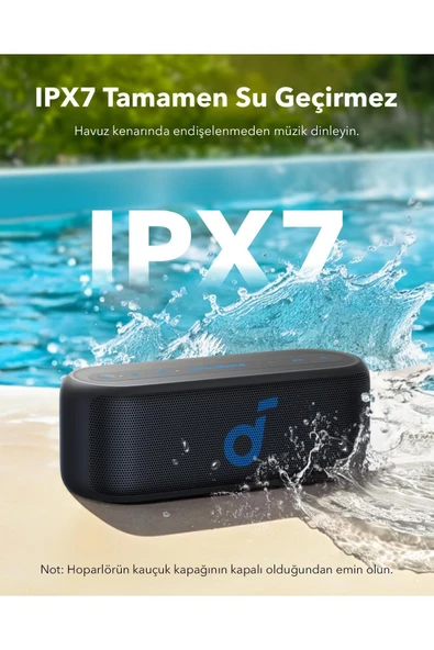 Anker Soundcore Select 2 S Kablosuz Bluetooth Hoparlör - 16 Saat Çalma Süresi - IPX7 - Siyah - A3171 (Anker Türkiye Garantili) - 4