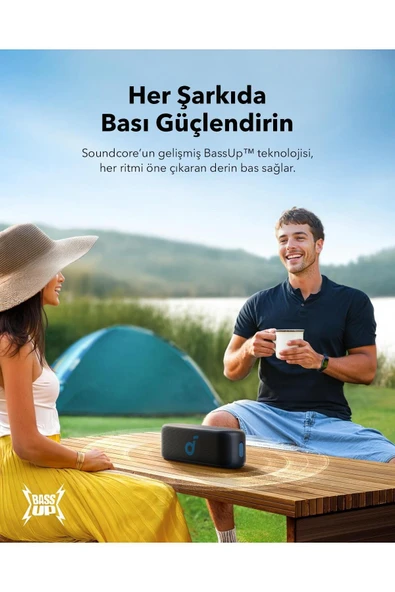 Anker Soundcore Select 2 S Kablosuz Bluetooth Hoparlör - 16 Saat Çalma Süresi - IPX7 - Siyah - A3171 (Anker Türkiye Garantili) - 5