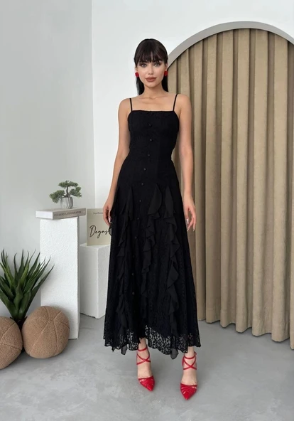 Tivoli İp Askılı Elbise - Resim 3