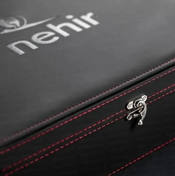 Nehir Katre Sade 12 Kişilik 89 Parça Deri Kutulu Çatal Kaşık Bıçak Takımı - 9