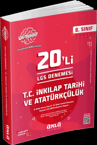 8. Sınıf Us Teroit 20 li T.C. İnkılap ve Atatürkçülük LGS Denemesi Ünlü Yayıncılık