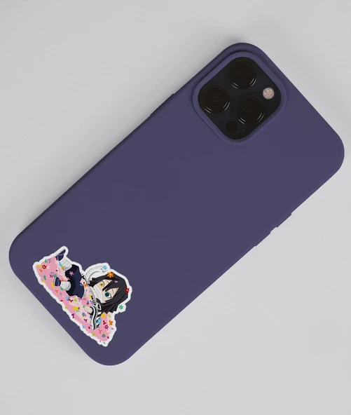 Demon Slayer-Mitsuri Kanroji-Obanai Iguro-parlak kağıt -2li sticker set- başarı etiket süsleme - 3