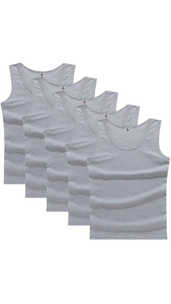 5 Adet Erkek Büyük Beden Battal Boy 105 Kilo - 205 Kilo Arası İçin Uygun Redzone Klasik Pamuk Atlet - 5