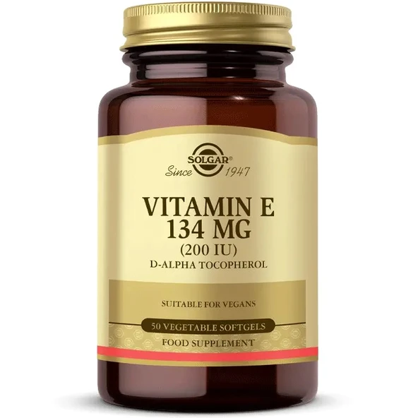 Solgar Vitamin E 200 IU 50 Kapsül
