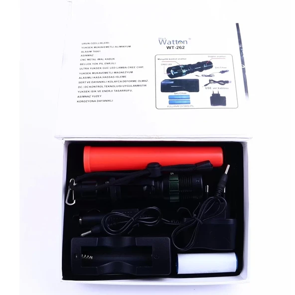 Sinyalli Acil Durum El Feneri Cree5  Wt-262 - Resim 2