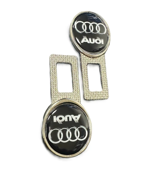 AUDİ Uyumlu İkaz Ses Metal Toka 2 Adet SİYAH - Resim 2